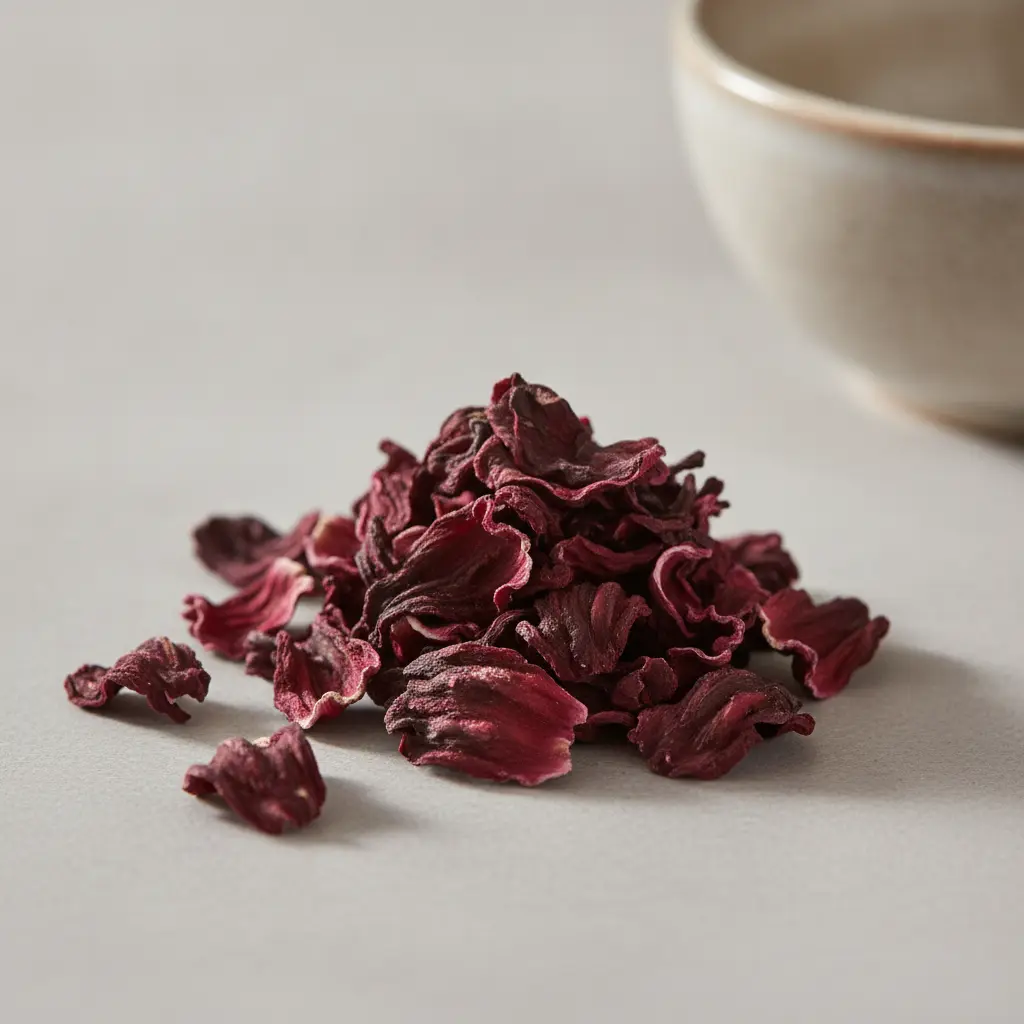 AI Generated Macro Close-up of Dried Hibiscus Petals